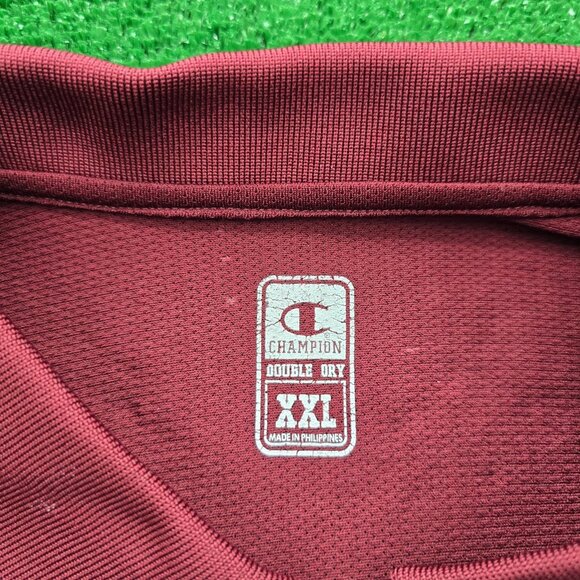 Champion Polo Shirt Mens 2XL Red Disney Double Dry 1/4 Zip Golf Performance - Picture 8 of 11